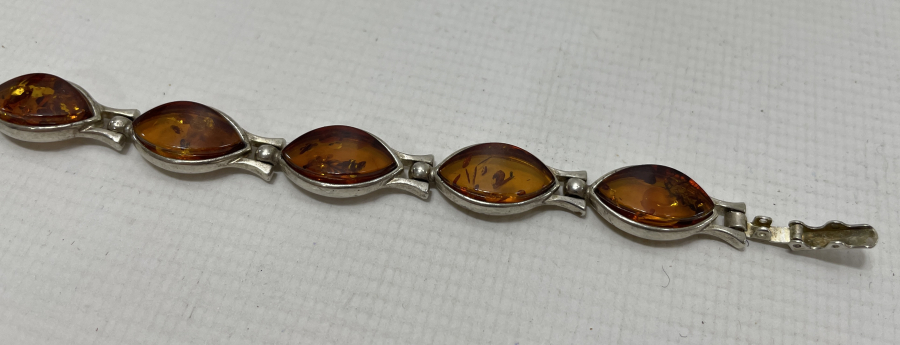 DAMLA KEHRİBARLI GÜMÜŞ BİLEKLİK