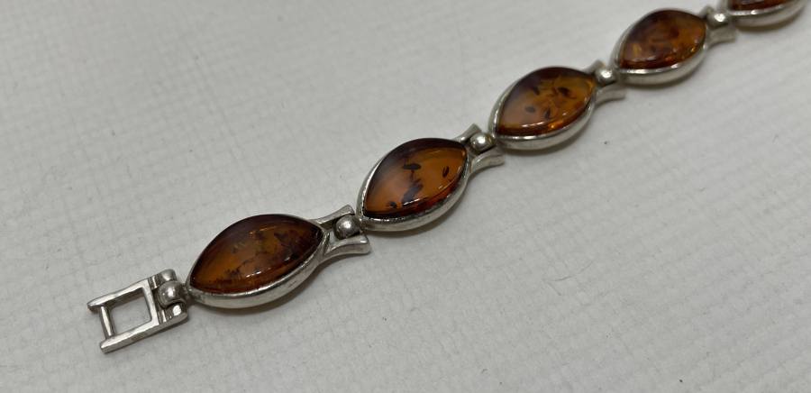 DAMLA KEHRİBARLI GÜMÜŞ BİLEKLİK