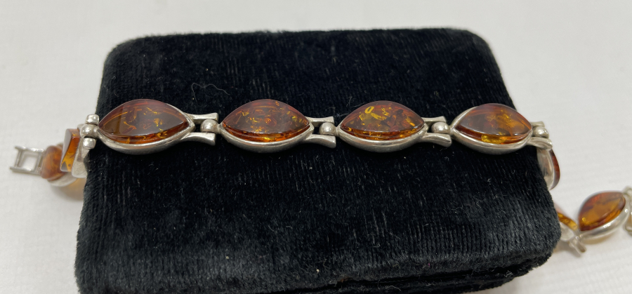 DAMLA KEHRİBARLI GÜMÜŞ BİLEKLİK