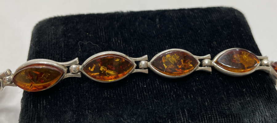 DAMLA KEHRİBARLI GÜMÜŞ BİLEKLİK