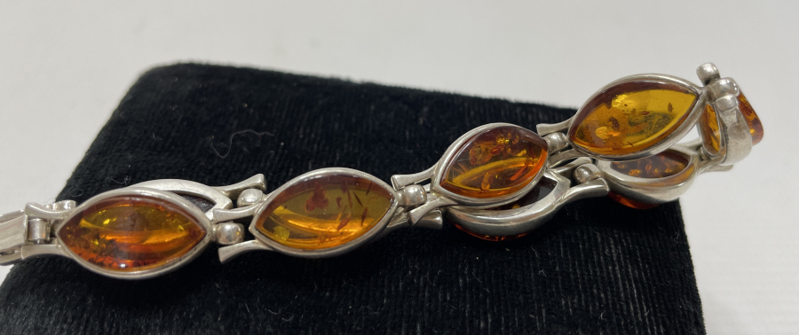 DAMLA KEHRİBARLI GÜMÜŞ BİLEKLİK