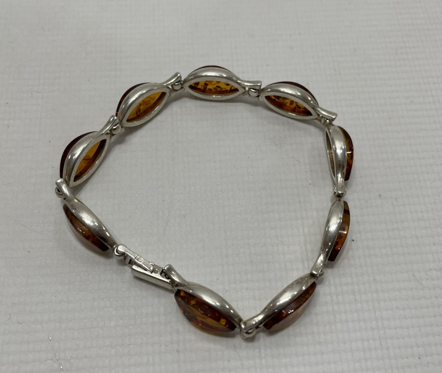 DAMLA KEHRİBARLI GÜMÜŞ BİLEKLİK