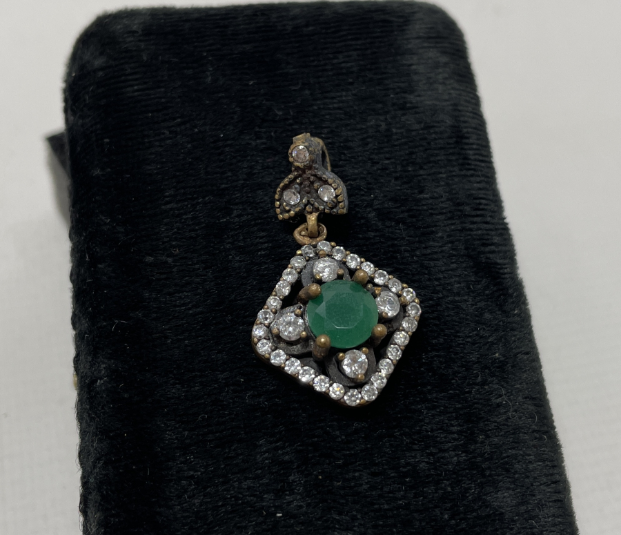 MARGAZİT TAŞLI GÜMÜŞ KOLYE UCU