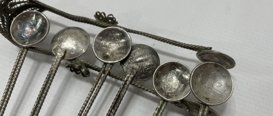 OSMANLI DÖNEMİ TELKARİ İŞÇİLİKLİ GÜMÜŞ ÇAY TAKIMI