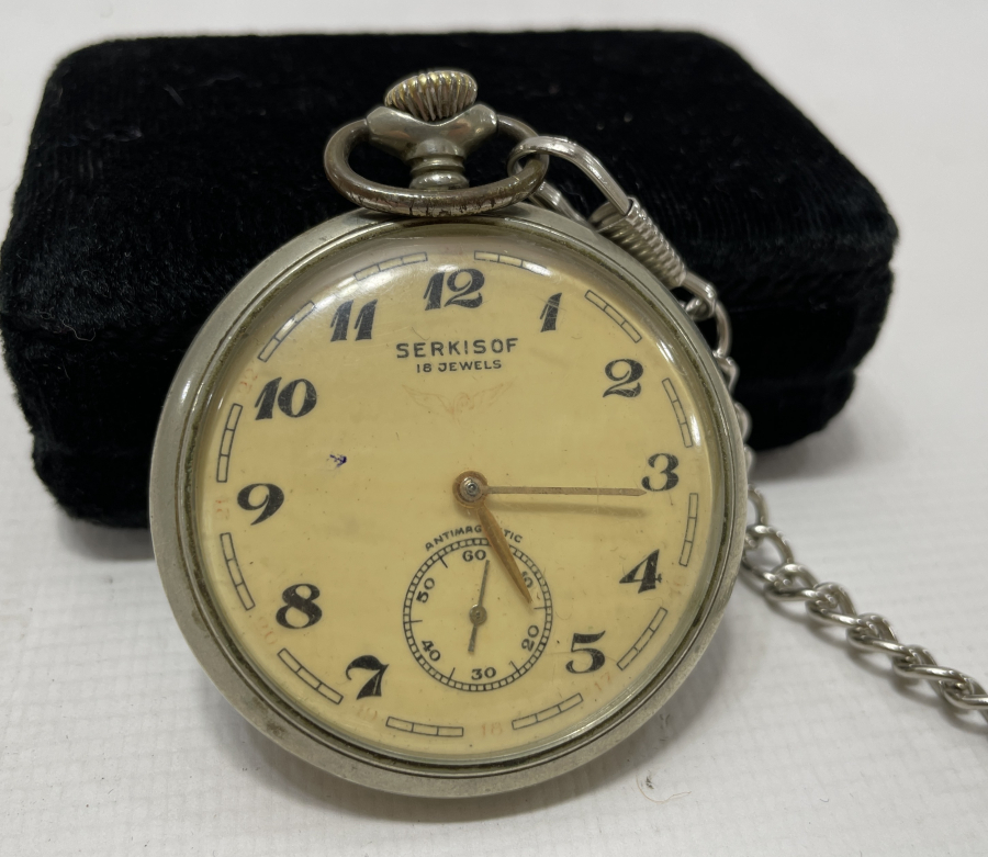 SERKİSOF MARKA KURMALI KÖSTEKLİ CEP SAATİ