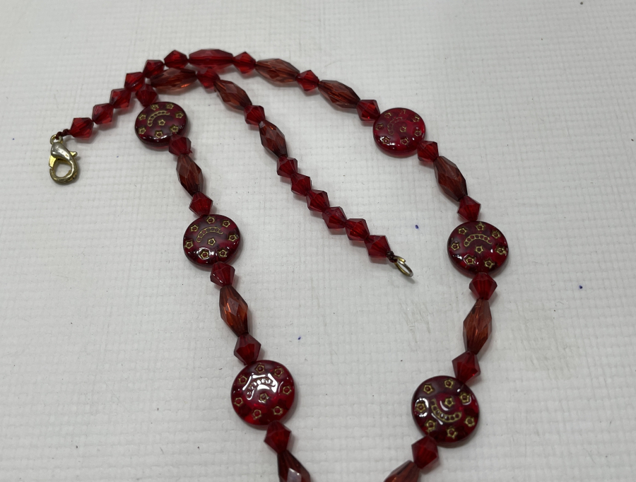 ÜZERİ AY YILDIZLI HAC İŞİ ANTİKA KOLYE