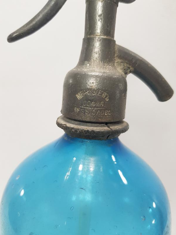 RUSÇA YAZILI ANTİKA KRİSTAL SODA SİFONU 