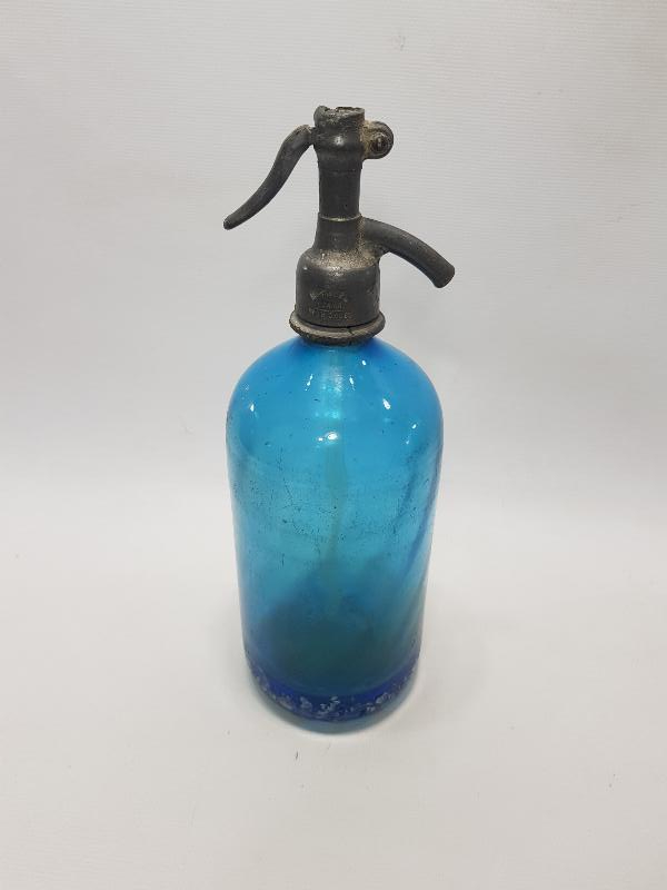 RUSÇA YAZILI ANTİKA KRİSTAL SODA SİFONU 