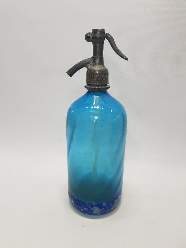 RUSÇA YAZILI ANTİKA KRİSTAL SODA SİFONU 