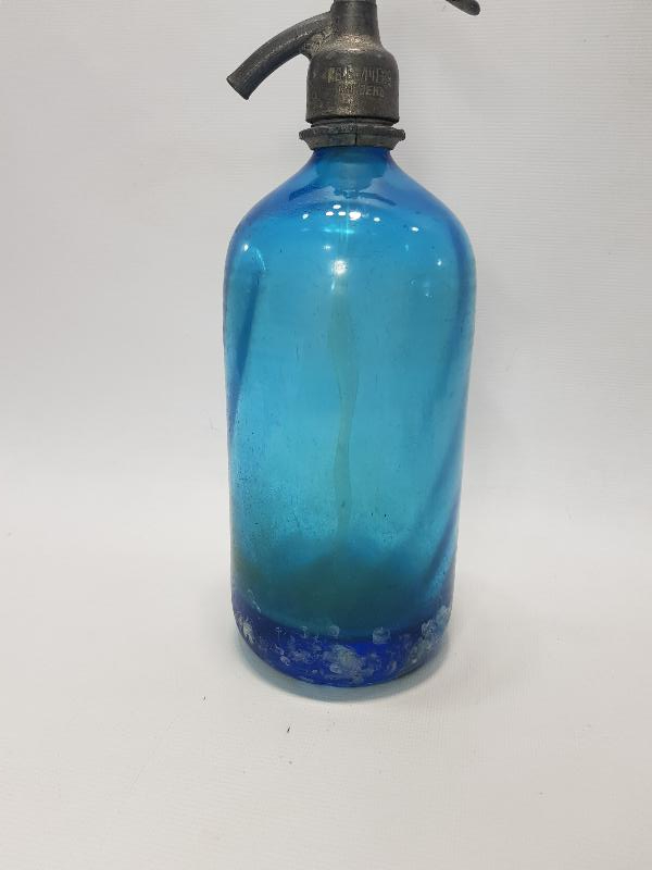 RUSÇA YAZILI ANTİKA KRİSTAL SODA SİFONU 