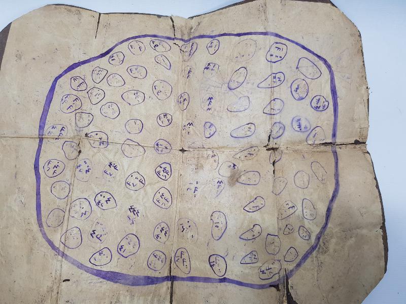 OSMANLI DÖNEMİ DERİ ÜZERİ EL YAZMA TILSIM 