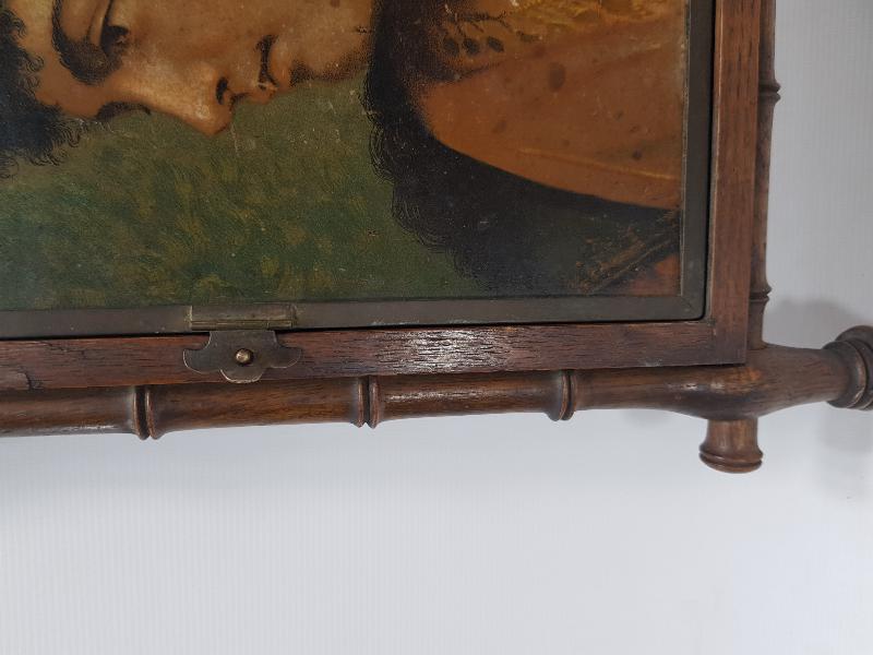 OSMANLI DÖNEMİ KADIN RESİMLERİYLE SÜSLÜ AHŞAP AYNA