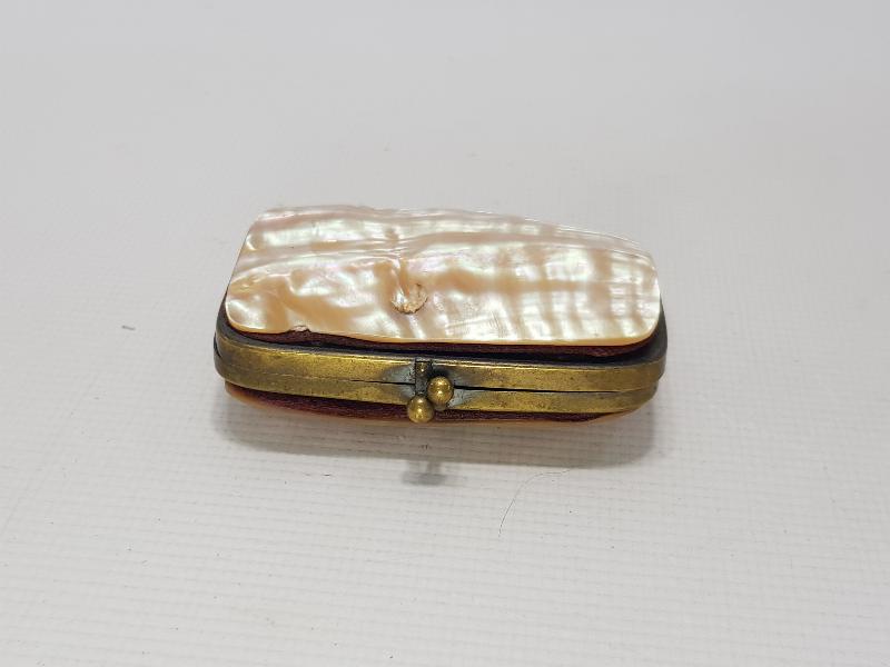 OSMANLI DÖNEMİ LEVANTEN İŞİ MİNİ SEDEF CÜZDAN