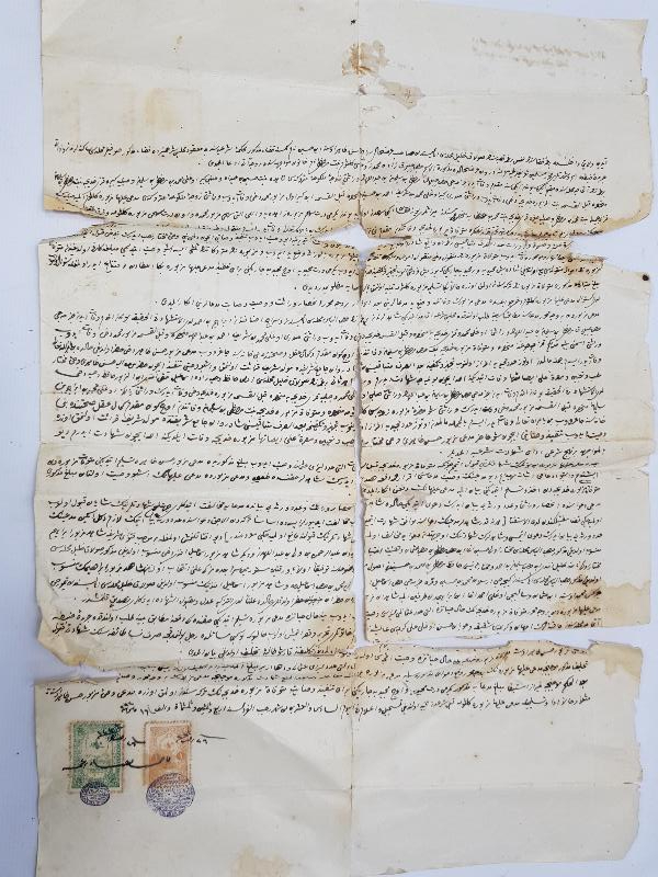 OSMANLI DÖNEMİ EL YAZMA HÜCCET - MAHKEME KARARI 