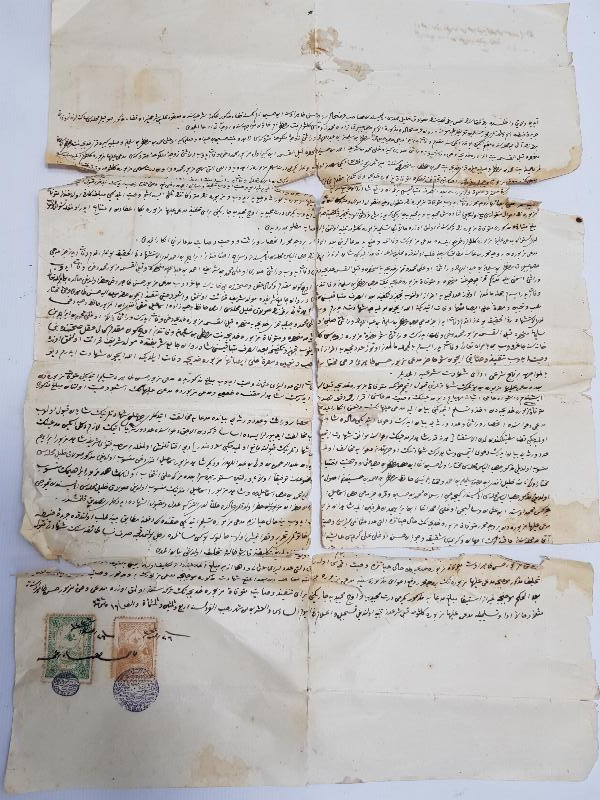 OSMANLI DÖNEMİ EL YAZMA HÜCCET - MAHKEME KARARI 