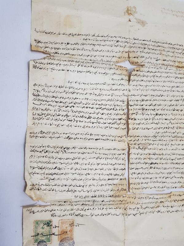 OSMANLI DÖNEMİ EL YAZMA HÜCCET - MAHKEME KARARI 