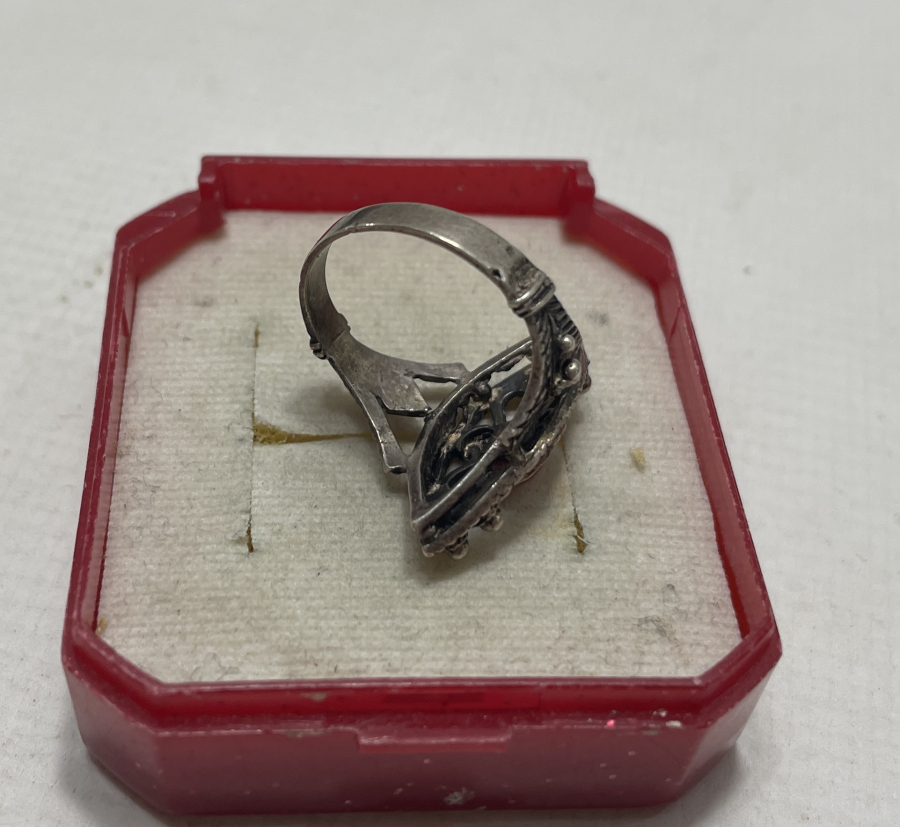 OSMANLI DÖNEMİ GÜVERSE İŞÇİLİKLİ GÜMÜŞ YÜZÜK