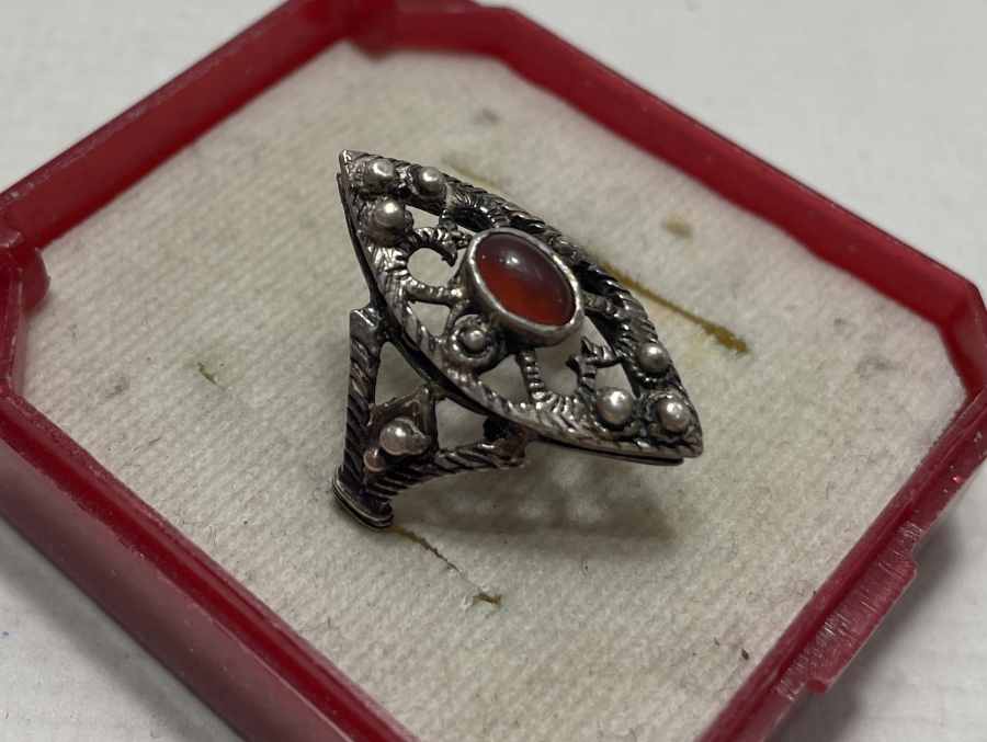 OSMANLI DÖNEMİ GÜVERSE İŞÇİLİKLİ GÜMÜŞ YÜZÜK