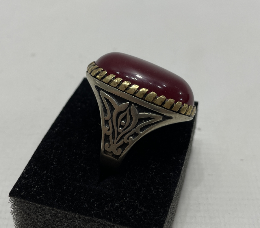 BÜYÜK BOY ÖZEL YAPIM GÜMÜŞ YÜZÜK