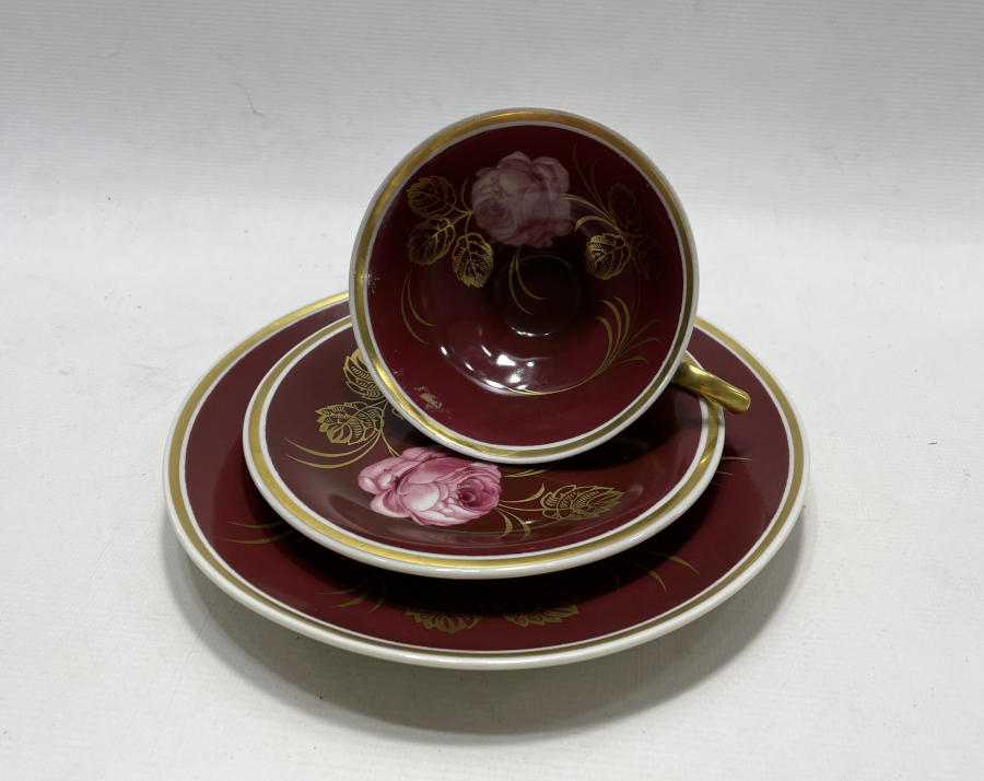 TAMAMI EL BOYAMA VE ALTIN VARAKLI ANTİKA TRİO