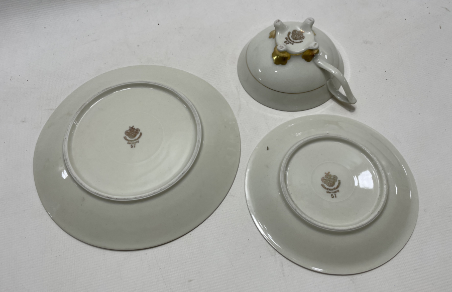 TAMAMI EL BOYAMA VE ALTIN VARAKLI ANTİKA TRİO