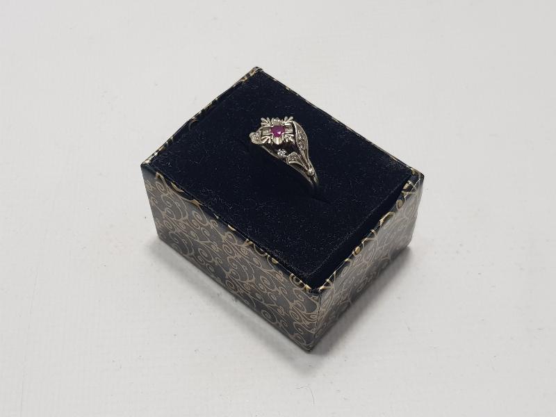 ANTİKA YAKUT VE PIRLANTA TAŞLI YÜZÜK