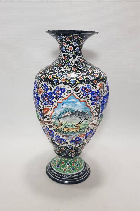 İRAN İSFAHAN İŞİ MİNELİ VAZO 