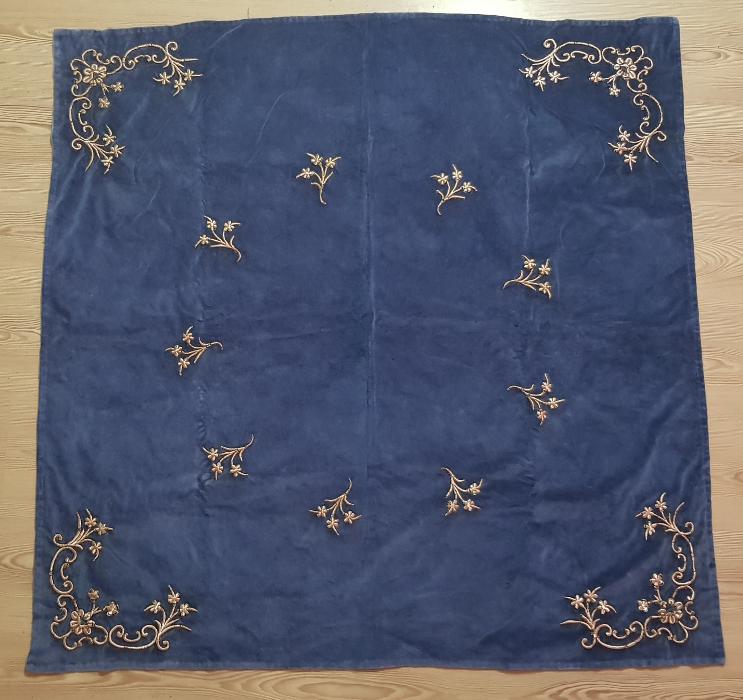 OSMANLI DÖNEMİ ALTIN SIRMA İŞÇİLİKLİ KADİFE GELİN BOHÇASI