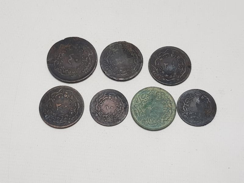 SULTAN ABDÜLMECİD VE ABDÜLAZİZ DÖNEMİ 7 ADET BAKIR PARA