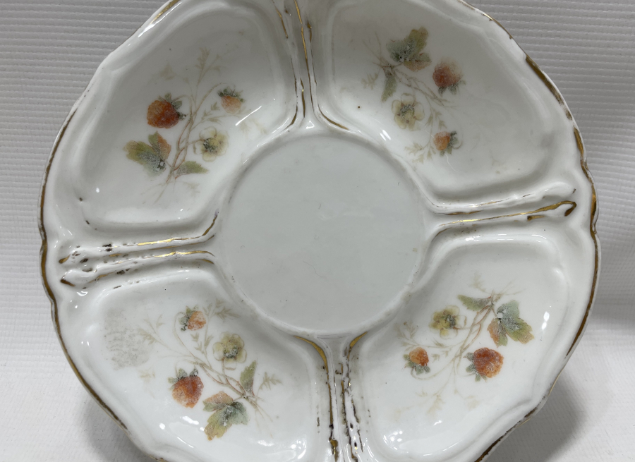 ARKASI OSMANLICA YAZILI ÇOK NADİR YILDIZ PORSELEN TABAK