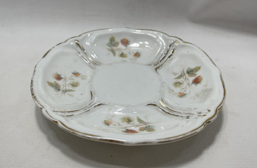 ARKASI OSMANLICA YAZILI ÇOK NADİR YILDIZ PORSELEN TABAK