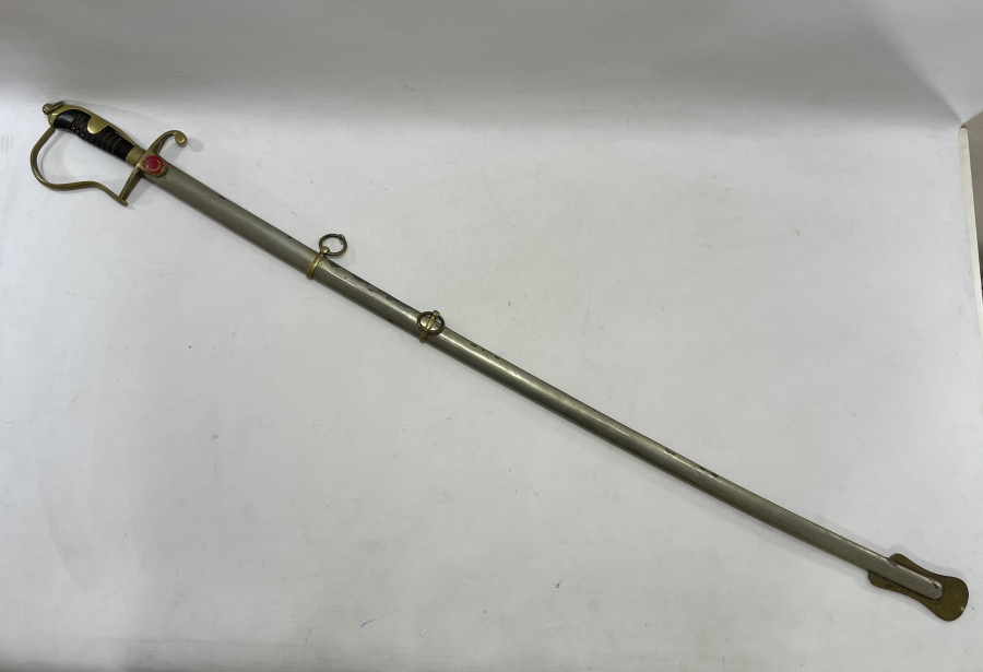 BOYNUZ SAPLI ANTİKA SUBAY KILICI