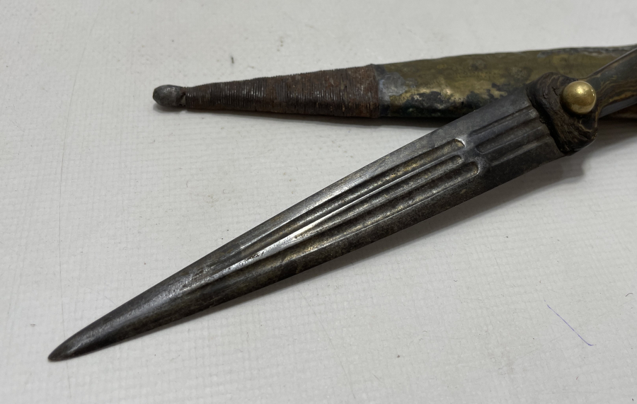 ÜZERİ YAZILI OSMANLI DÖNEMİ ÇERKES KAMASI