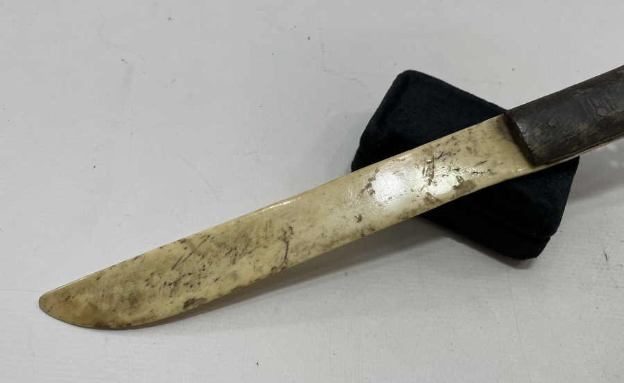 OSMANLI DÖNEMİ ÇOK NADİR TEKKE İŞİ KEMİK VE BOYNUZDAN DİL ÇÖZME BIÇAĞI