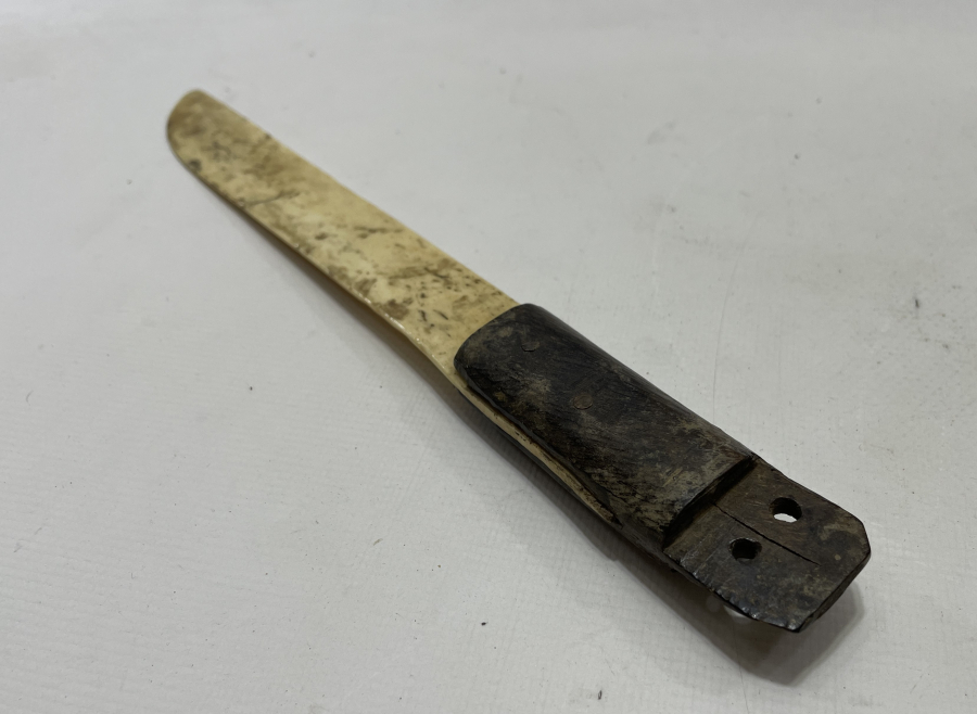 OSMANLI DÖNEMİ ÇOK NADİR TEKKE İŞİ KEMİK VE BOYNUZDAN DİL ÇÖZME BIÇAĞI