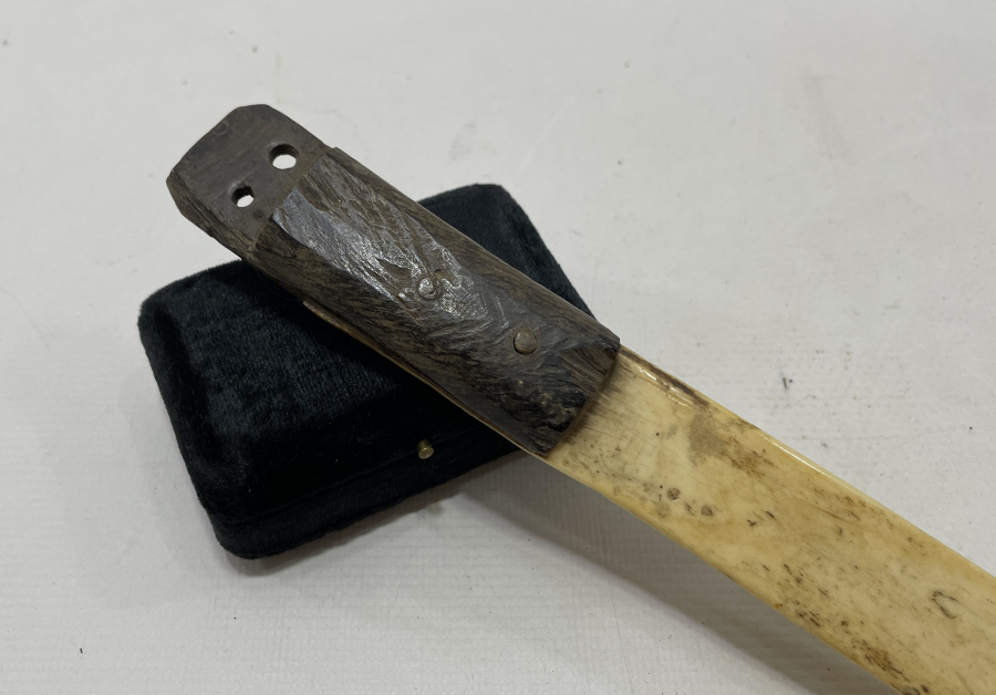 OSMANLI DÖNEMİ ÇOK NADİR TEKKE İŞİ KEMİK VE BOYNUZDAN DİL ÇÖZME BIÇAĞI