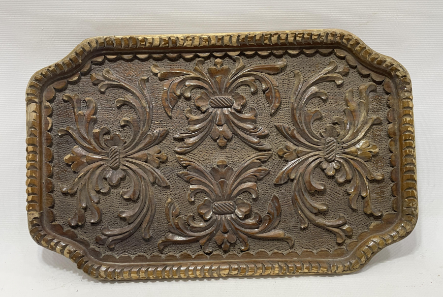 OSMANLI DÖNEMİ EL OYMA  KAHVE TEPSİSİ