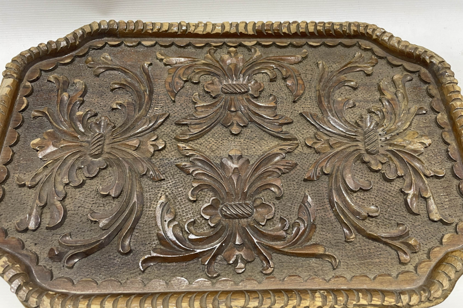 OSMANLI DÖNEMİ EL OYMA  KAHVE TEPSİSİ