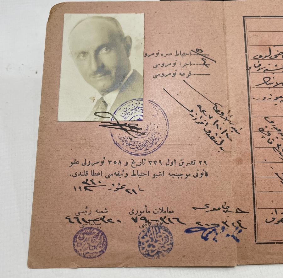 İSTİKLAL HARBİ İHTİYAT ZABİTLİĞİ ASKERİ KİMLİK KARTI