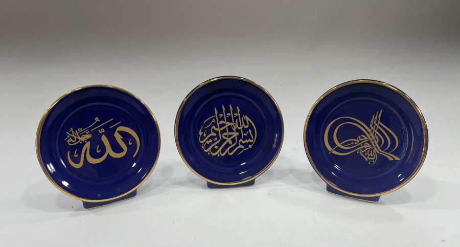 ÜZERİ ALTIN VERMEYLİ 3 LÜ MASA ÜSTÜ OBJELERİ