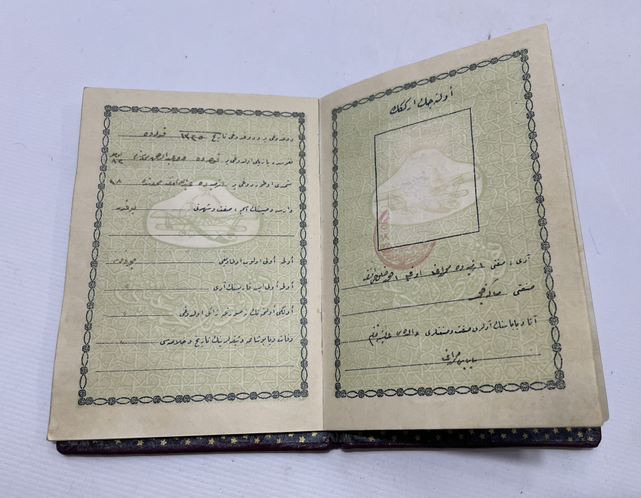 ÜZERİ OSMANLICA YAZILI ORJİNAL KABINDA EVLİLİK CÜZDANI