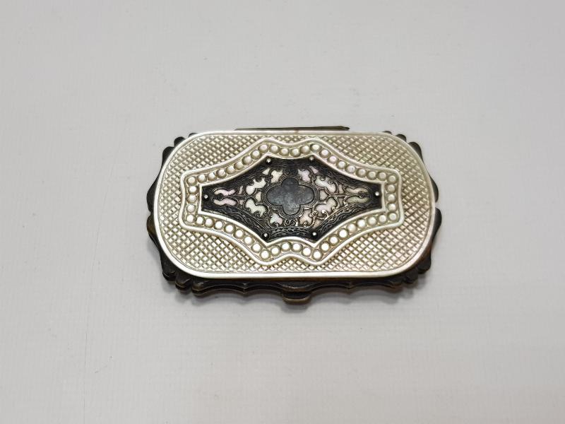 ART NOUVEAU GÜMÜŞ VE SEDEF İŞÇLİKLİ MİNİ CÜZDAN