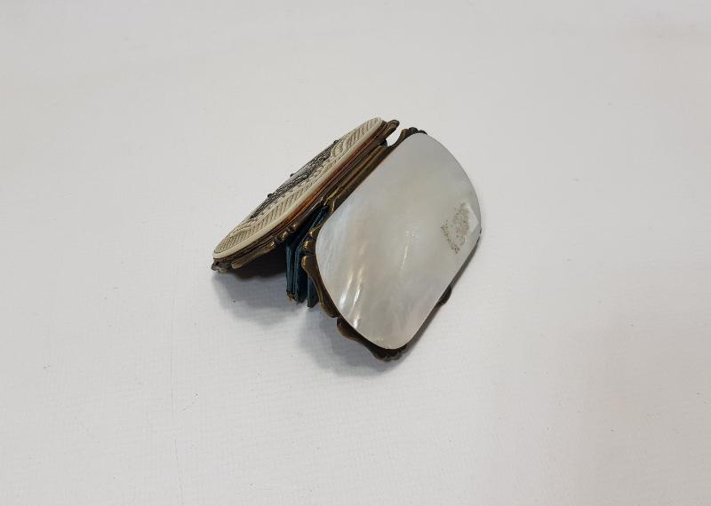 ART NOUVEAU GÜMÜŞ VE SEDEF İŞÇLİKLİ MİNİ CÜZDAN