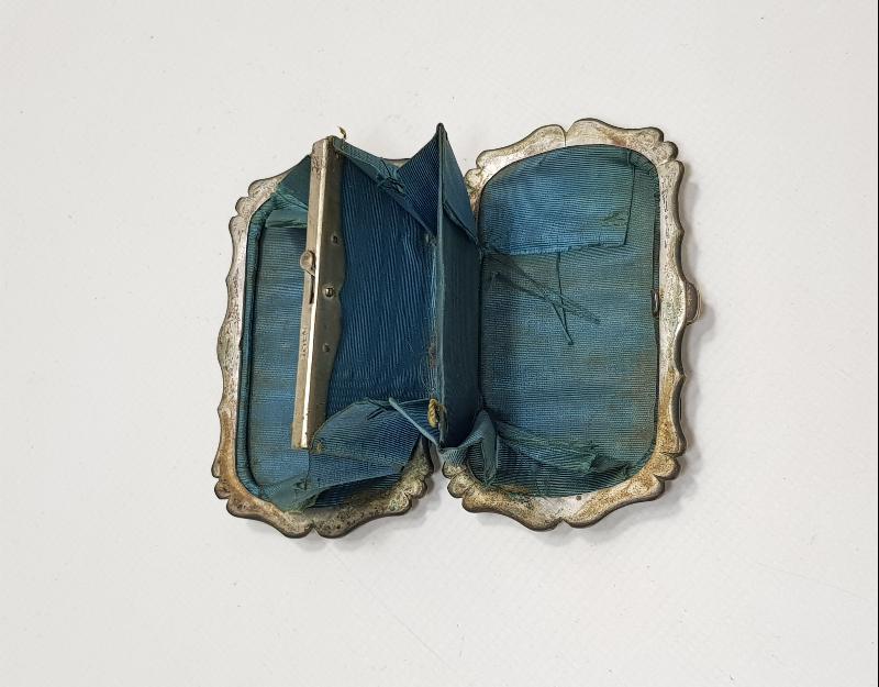 ART NOUVEAU GÜMÜŞ VE SEDEF İŞÇLİKLİ MİNİ CÜZDAN