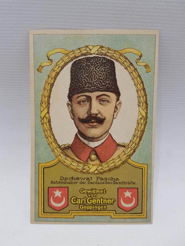 ÇANAKKALE SAVAŞI KUMANDANI CAVAT PAŞA KARTPOSTALI 