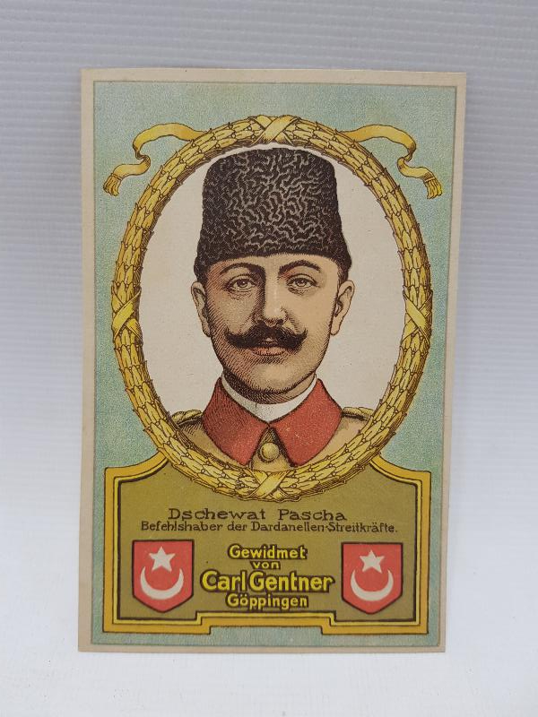 ÇANAKKALE SAVAŞI KUMANDANI CAVAT PAŞA KARTPOSTALI 