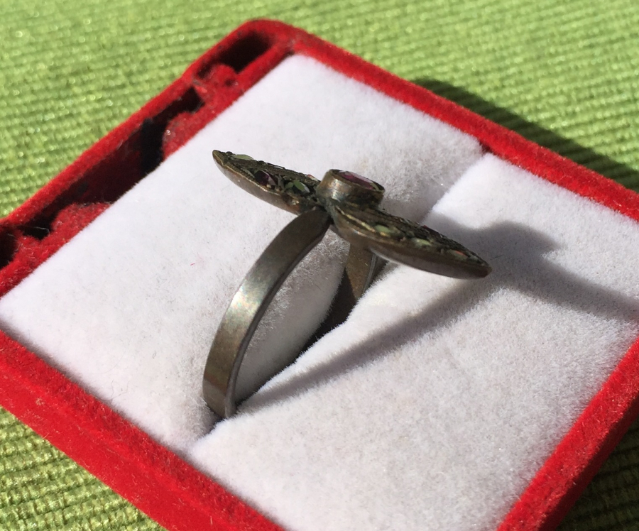 ELMAS VE YAKUT TAŞLI ANTİKA YÜZÜK