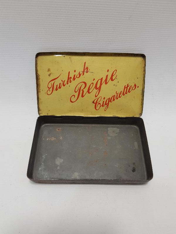 OSMANLI DEVLET ARMALI ESMEH MARKA TENEKE SİGARA KUTUSU 