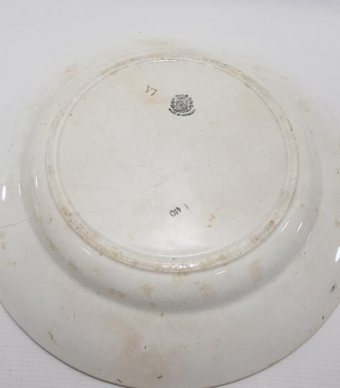 OSMANLI DÖNEMİ AY YILDIZLI PORSELEN TABAK 