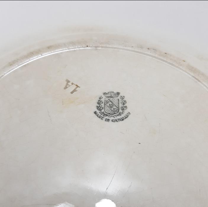 OSMANLI DÖNEMİ AY YILDIZLI PORSELEN TABAK 